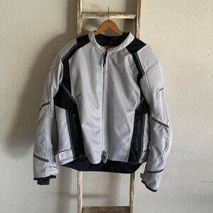 Mens First Gear Padded Motorcycle Zip Jacket size XL